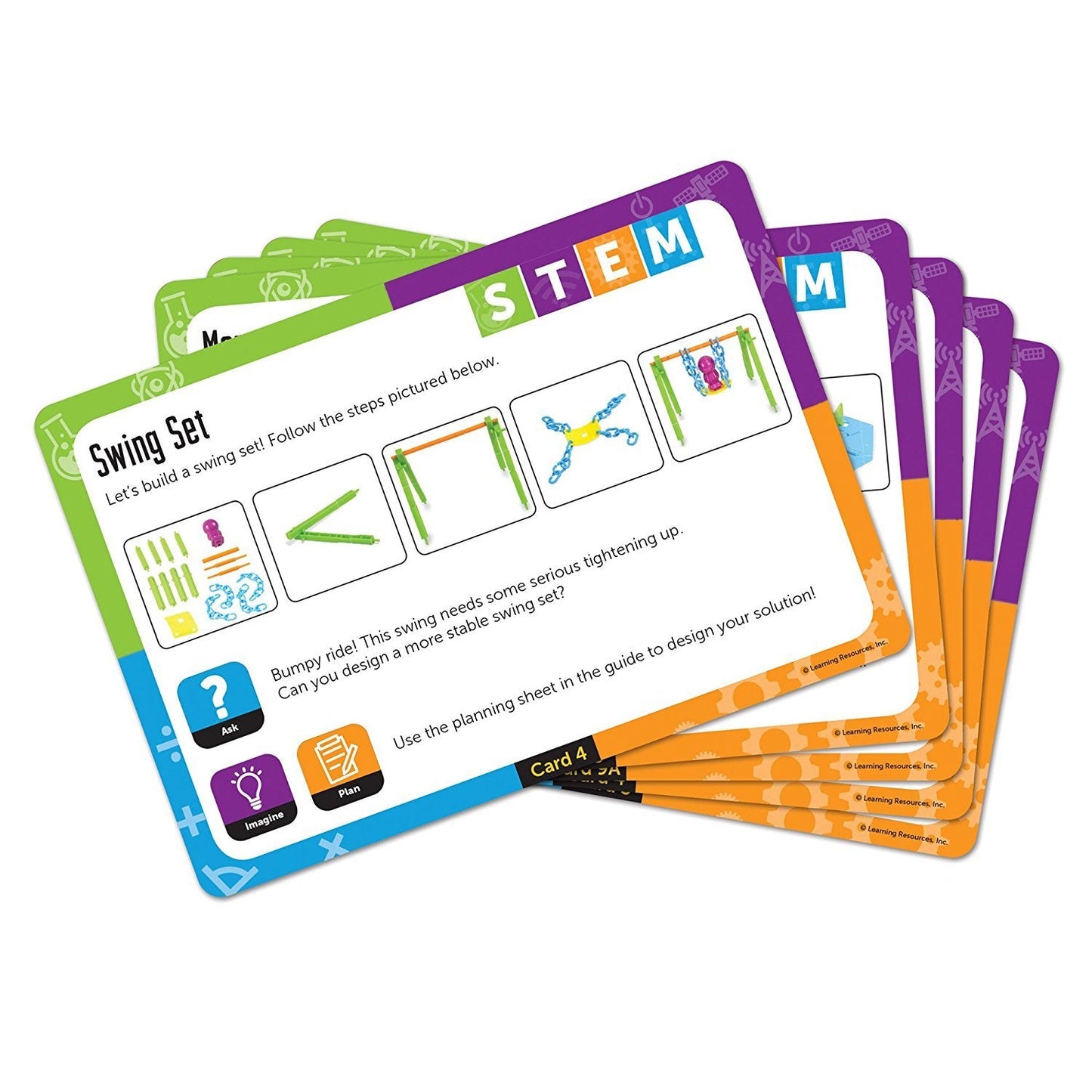 Learning Resources Playground Engineering & Design STEM Set - Kids Games, Building and Construction Gears, Montessori Activities , Critical Thinking Skills, Problem Solving for Boys and Girls