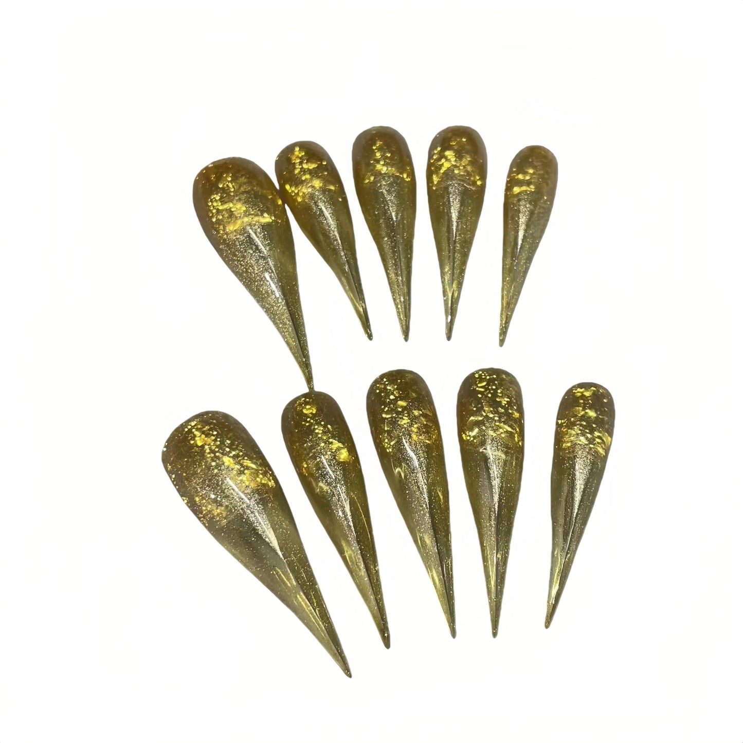 LOHAS Home Cool Style Wearable Nails Dragon Claw Press-on Nails, Golden, M