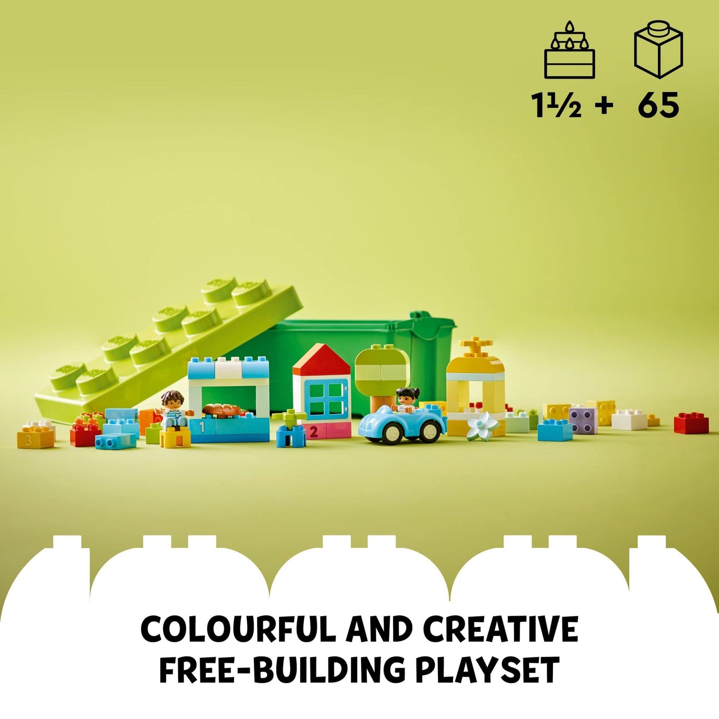 LEGO DUPLO Classic Brick Box Building Blocks - Learning & Educational Toys for Toddlers, Preschool, Ages 1.5+ Years - Develop Fine Motor Skills - Gift for Birthdays - 10913