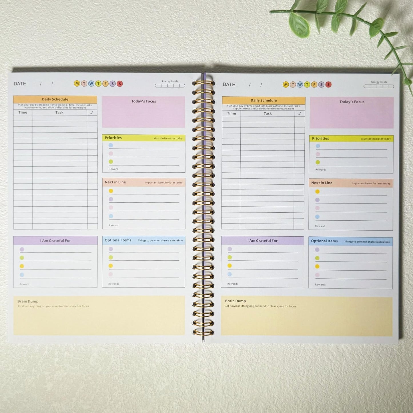 ADHD Daily Planner for Neurodivergent Adults - Focus & Thrive Planner, Undated Task Management Organizer, Productivity Planners for Women to Stay Organized - Larger Size 7 * 10in (Purple)