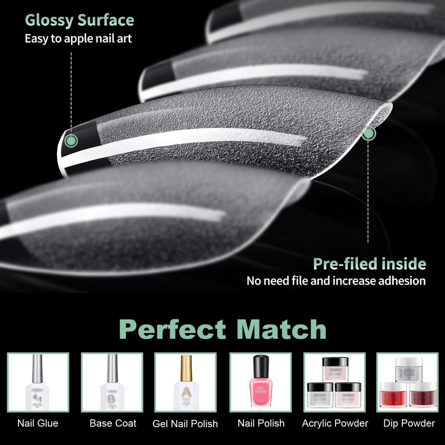 1200Pcs Extra Short Soft Gel Nail Tips 2 Styles Kit - Square & Coffin Clear Press On False Nails for Extension Manicure Home Salon DIY, 12 Sizes, BlueZOO