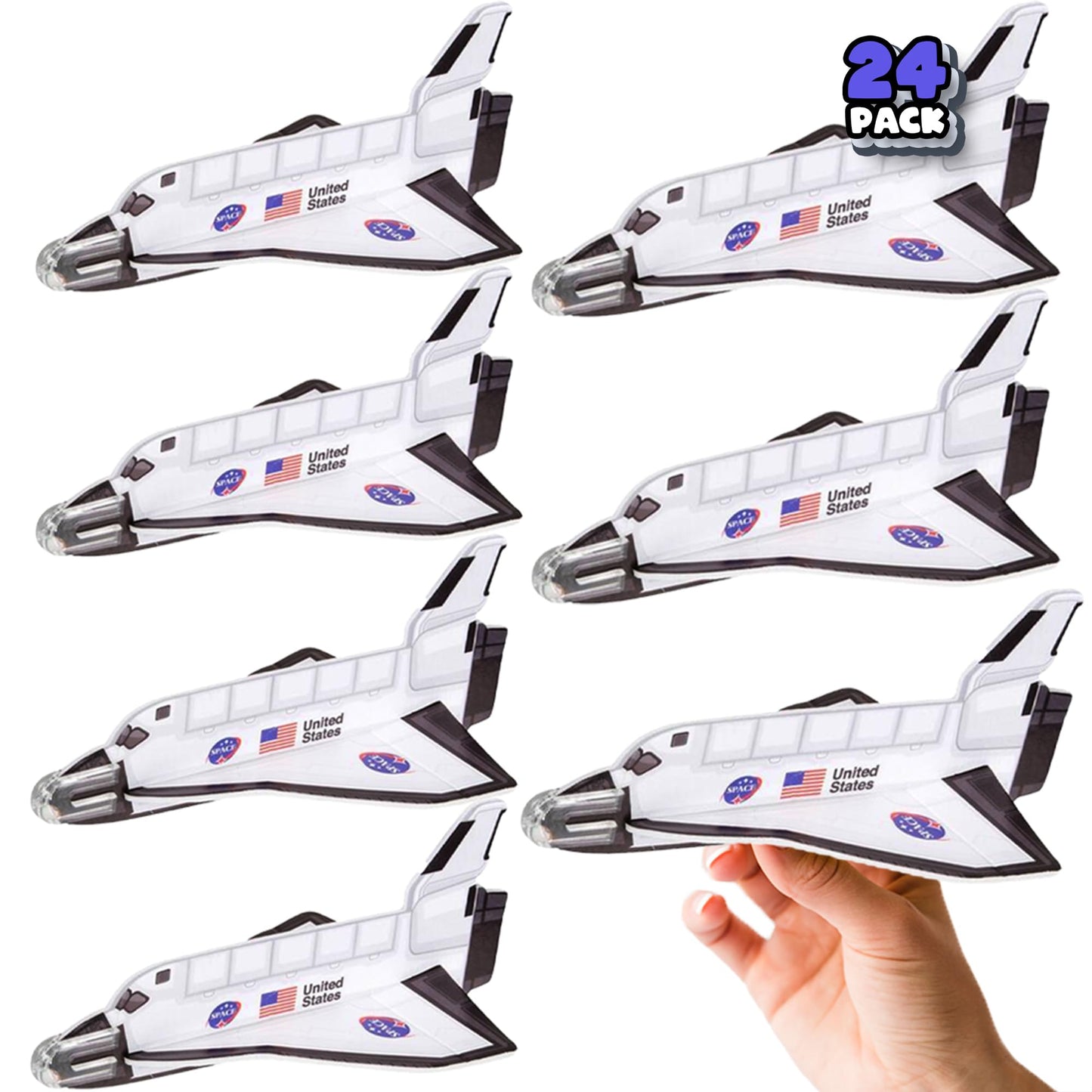 ArtCreativity Space Shuttle Gliders & Mini Astronaut Paratroopers