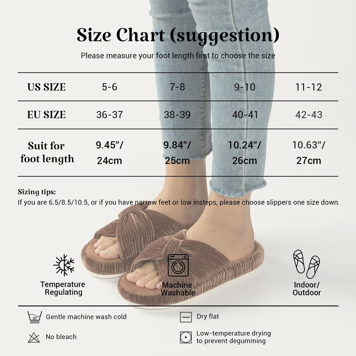 Slippers for Women Memory Foam House Bedroom Bow Crossbands Pearlescent Slipper Shoes Comfy Trendy Gift Slippers Brown Size 11 12 10.5