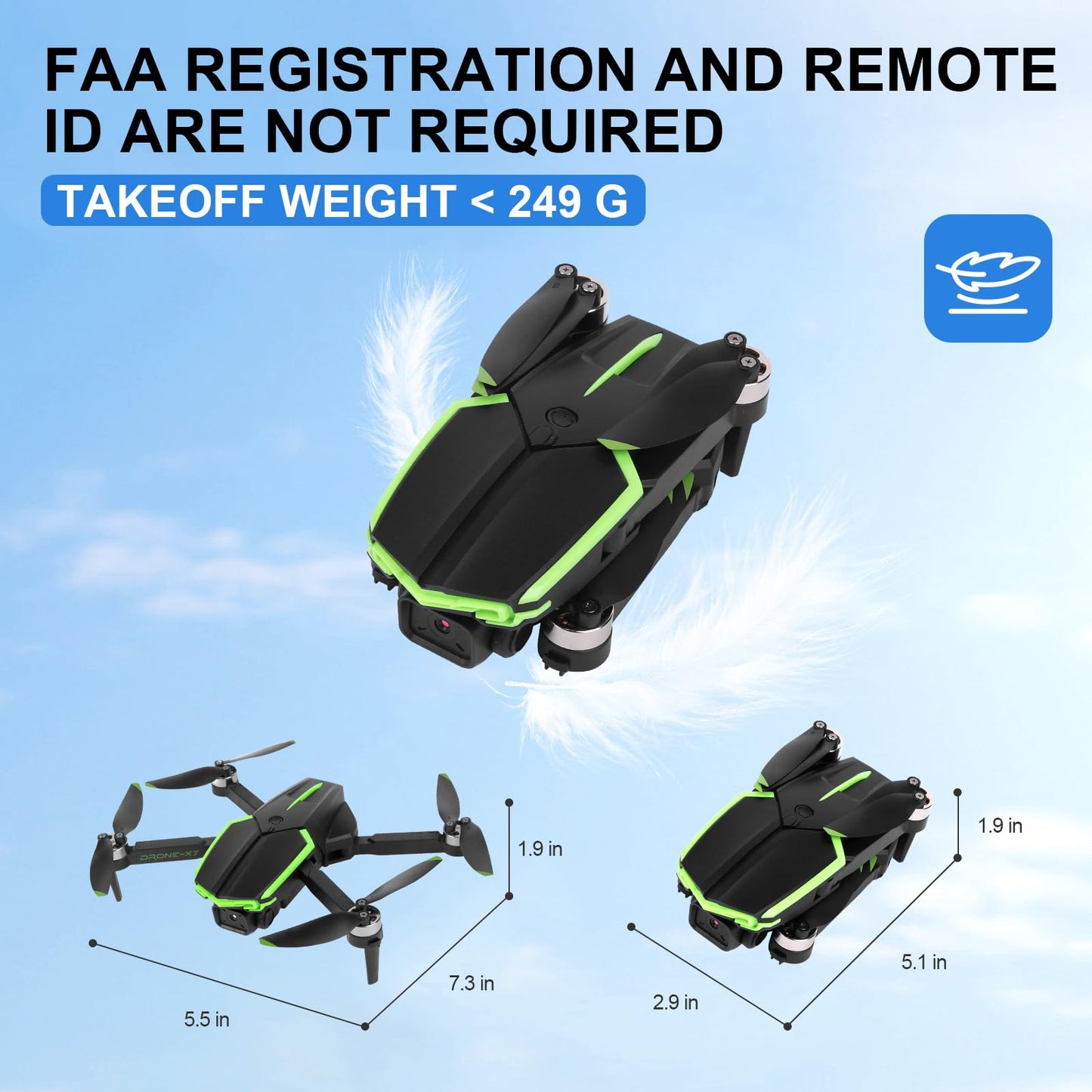 Drone with Camera for Adults, 2 Batteries 33-Min Flight, Optical Flow Positioning, One-Touch Takeoff/Landing, Altitude Hold, rc camera drone, Beginners Drone for Kids, teen boy gifts