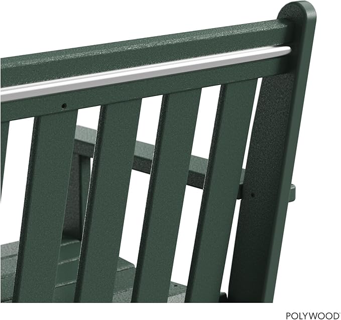 POLYWOOD Vineyard 48" Outdoor Patio Bench, Green