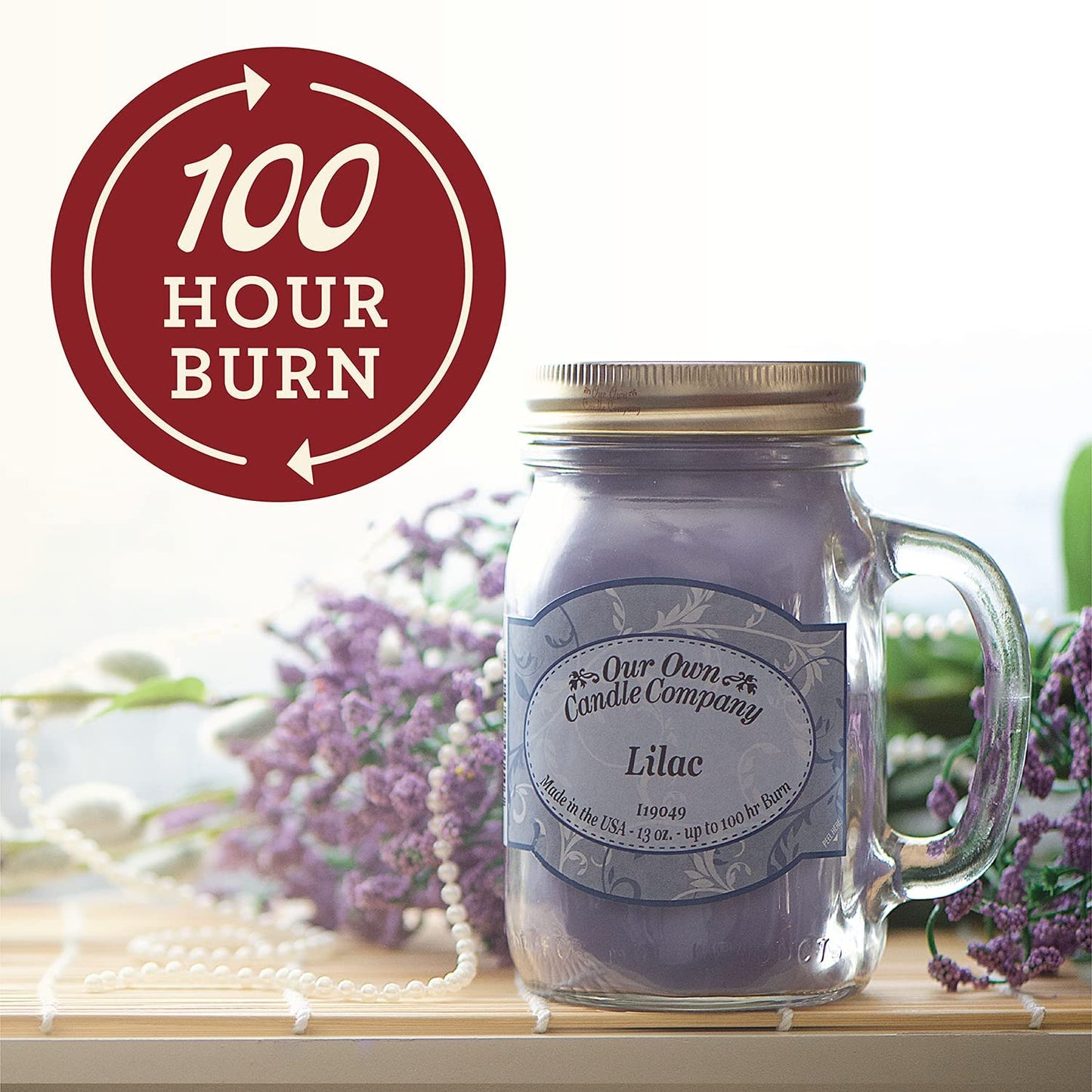 Our Own Candle Company, River Rock Scented Mason Jar Candle, 100 Hour Burn Time, 13 Ounces
