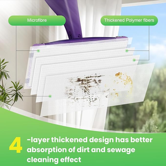 84 Pack for Swiffer Wet Jet Pads Compatible with Swiffer Power Mop, for Swiffer Wet Pads Refill, for Floor Cleaning, Unscented
