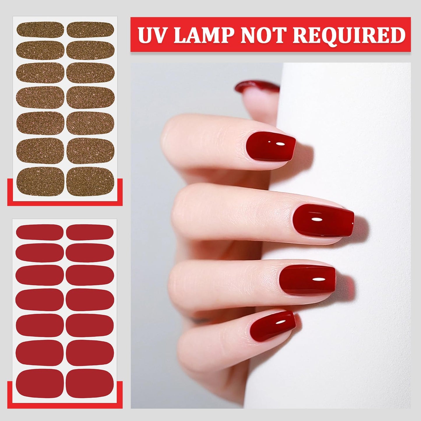 SILPECWEE 24 Sheets Thanksgiving Full Nail Wraps Glitter Nail Polish Strips for Women Gel Nail Strips Self Adhesive Nail Polish Stickers Fingernail Sticker Nails Manicure Kit with 1pc Nail File
