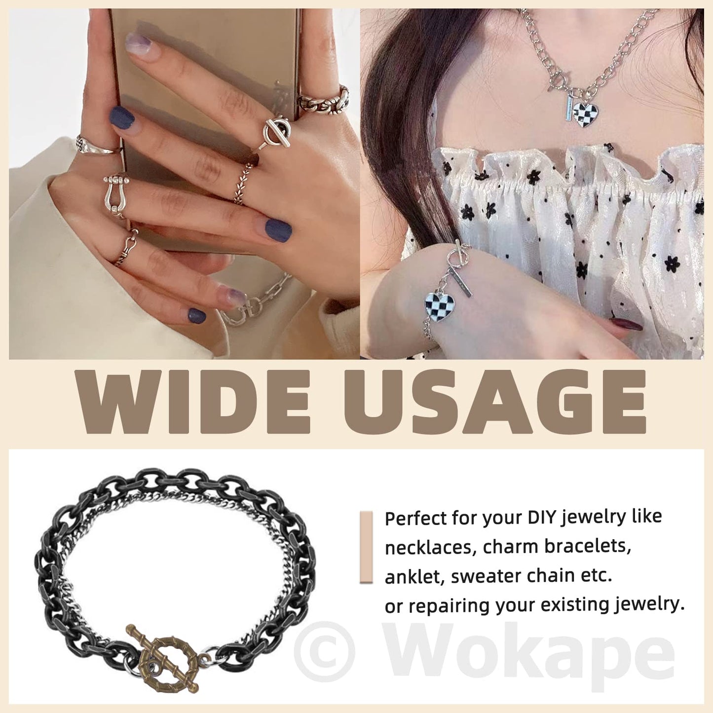 Wokape 260Pcs Tibetan Alloy Toggle Clasps with Open Jump Rings, 12 Styles T-bar Closure Clasp IQ Toggle Clasps Fastener Hook Toggle Connectors for Jewelry Making DIY Craft