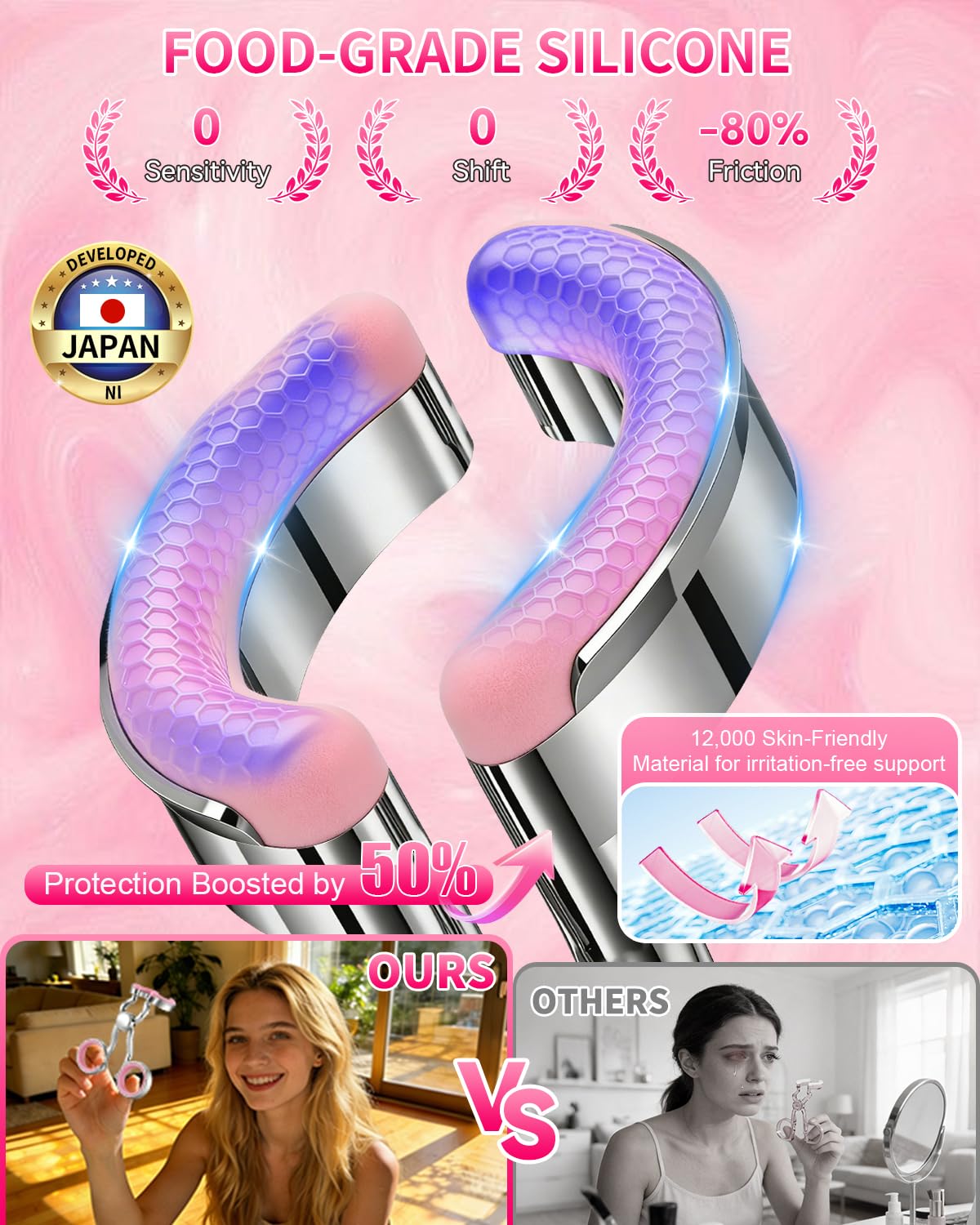 2026 Upgraded Contact Lens Applicator Tool【3-Step Easy Wear】【3.0 Precision Alloy & Natural Silicone】0 Shift, Ultra-Smooth Lens Insertion Removal Kit for Home Travel Use (Rose Pink)