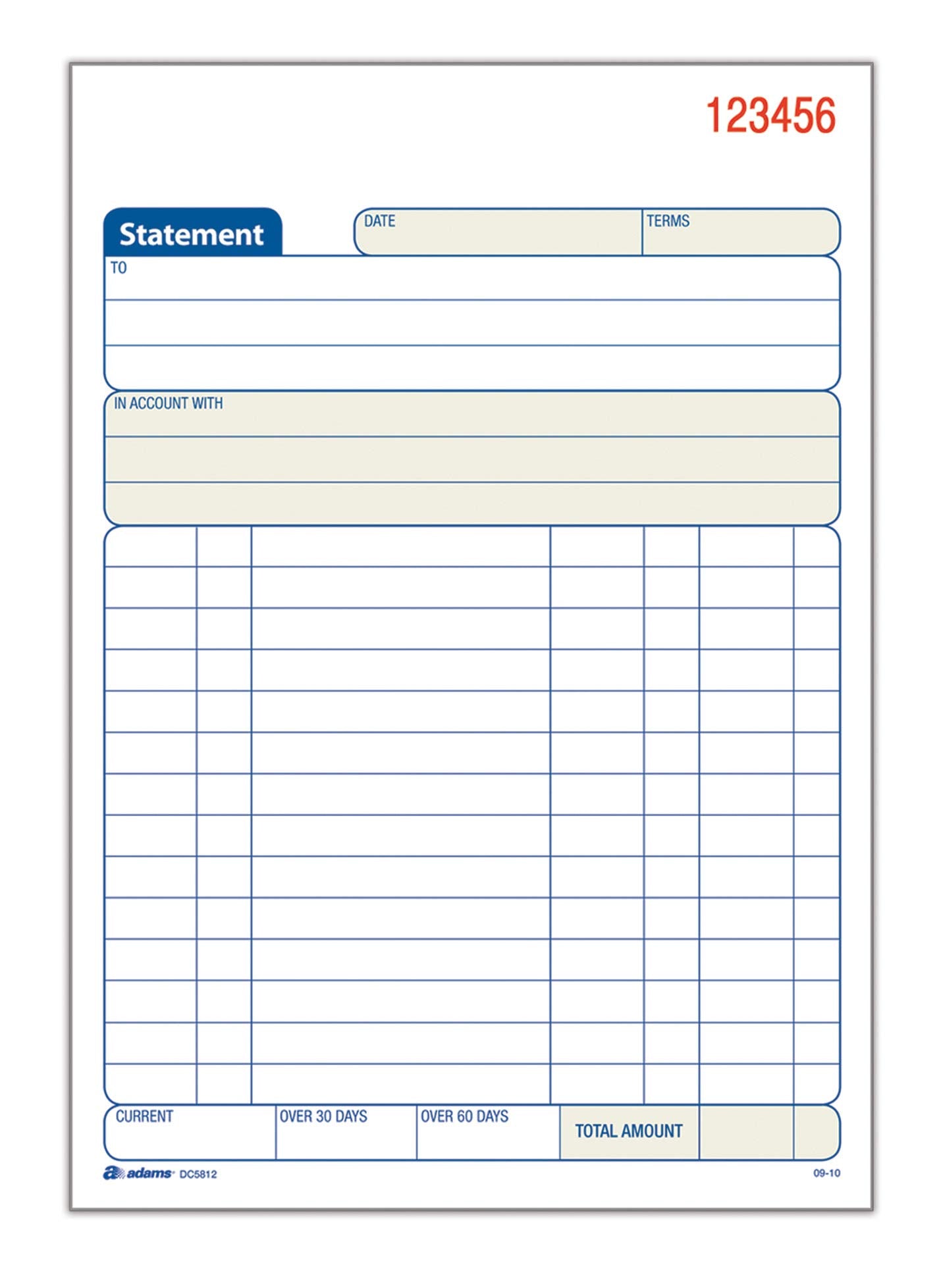 Tops Adams Statement Book, 2-Part Carbonless, White/Canary, 5-9/16 x 8-7/16 Inches, 50 Sets, 3/Pack (DC5812-3)