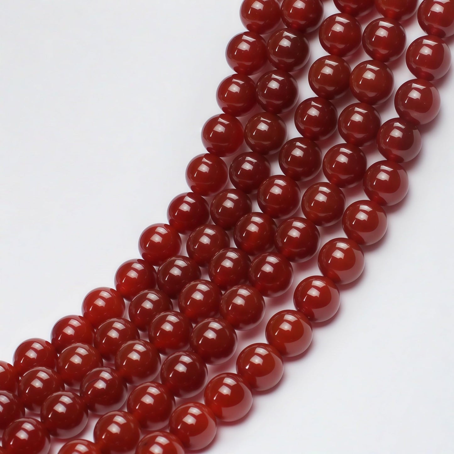 MJDCB Natural Stone Bead Red Cornelian Gemstone Loose Beads for Jewelry Making Bracelet Necklace 10mm