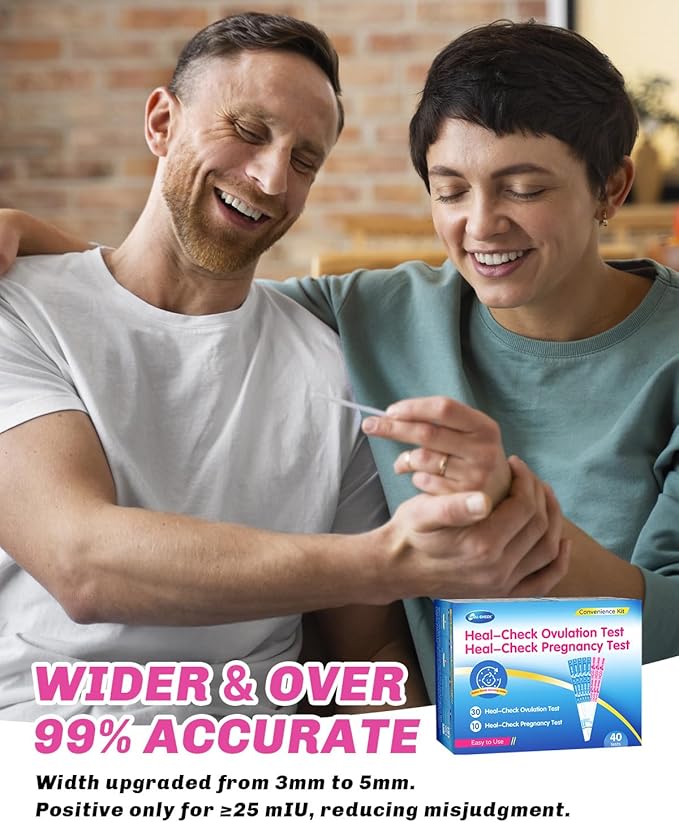 30 Ovulation Test Strips and 35 Pregnancy Tests with 65 Urine Cups, Fertility Test for Women TTC, Get Pregnant Easier, Easy to Use at Home, Over 99% Accuracy, Individually Wrapped