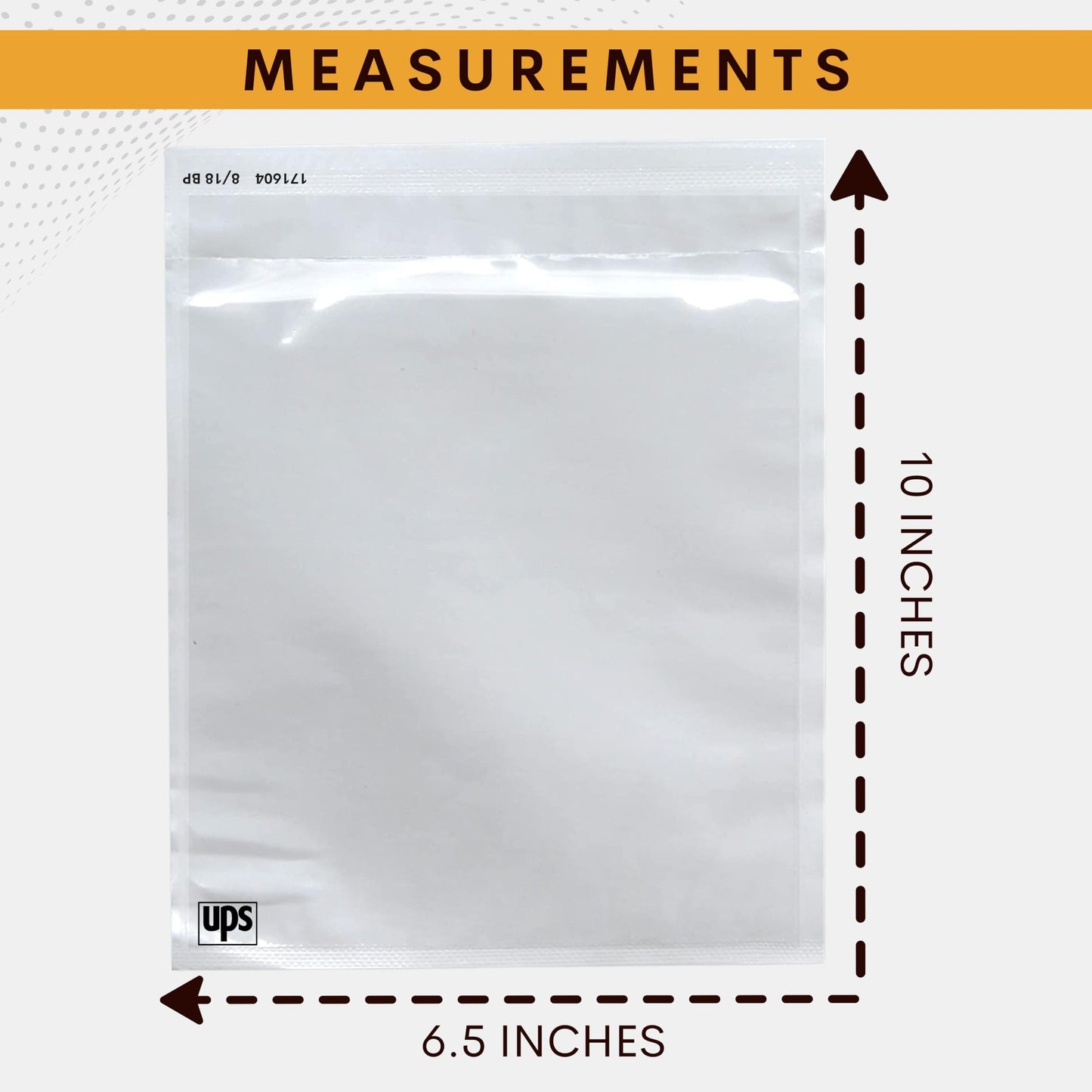 250 Pack 6.5"x10" UPS Shipping Label Sleeves – Clear Self-Adhesive Packing Slip Pouches, Waterproof Packing List Envelopes – Ideal for Shipping Documents, Mailing Labels, Invoices & Packing Slips