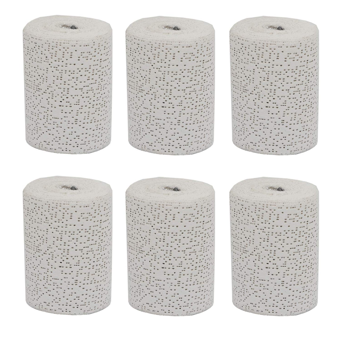 6 Pack White Plaster Cloth Gauze Bandages Rolls for Art Project, Belly Cast, Mask Making, Sculptures, Body Casts, Craft Projects, Scenery Construction - Each Roll 4 inch x 15 feet (Total 90ft Long)