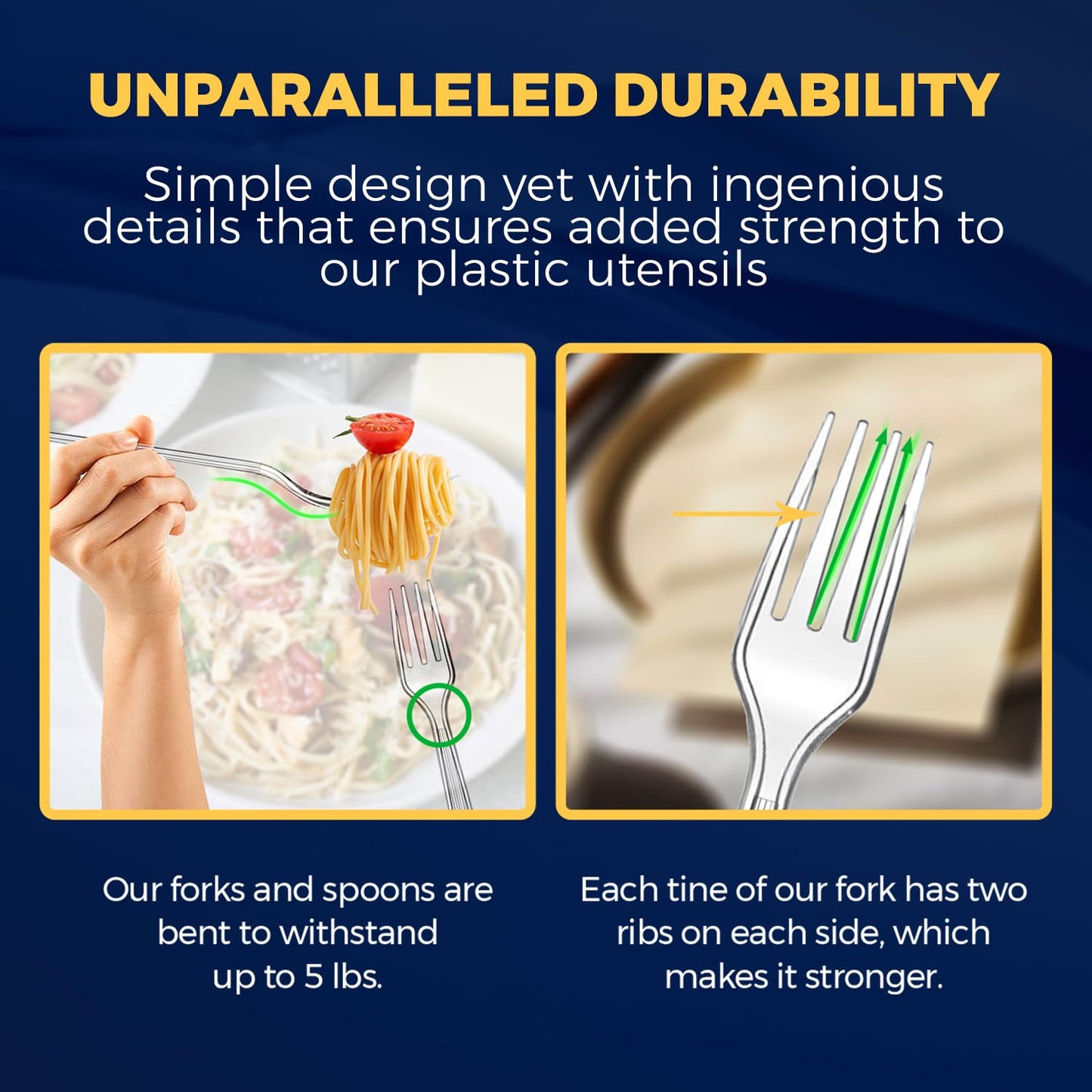360 Count Extra Heavy Duty Plastic Silverware Set – Heat Resistant & BPA Free Disposable Silverware Cutlery 150 Forks, 150 Spoons, 60 Knives – Clear Premium Plastic Utensils for Parties & Events