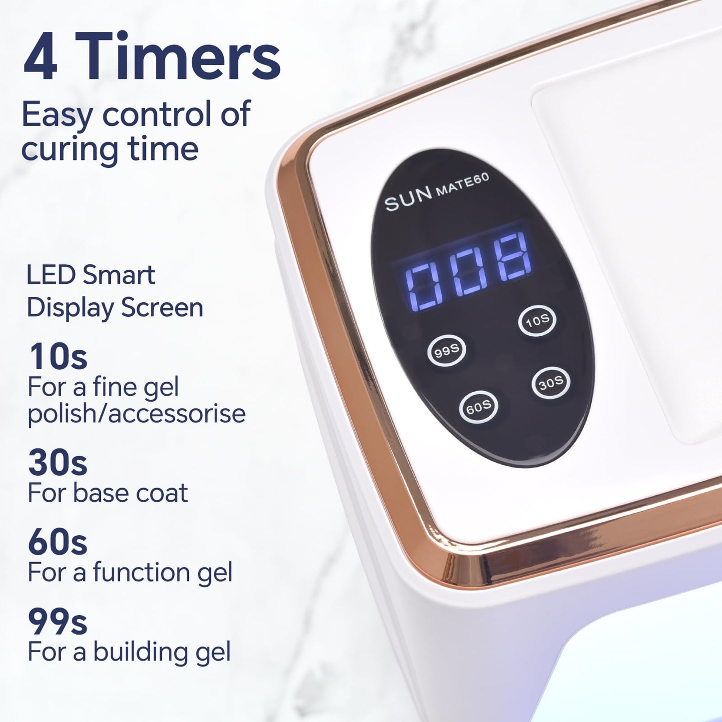 siyuwuro UV LED Nail Curing Lamp for Gel Nail Polish Nail Light with Hand Pillow for Arm Rest, 4 Timer with LED Display Nail Dryer for Manicure Pedicure, Nail Salon & Home Use