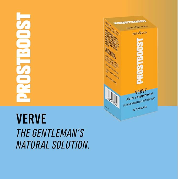 Prostboost Verve - Dietary Supplement with Plant Extracts, Support for Men's Everyday General Well-Being, 60 Capsule