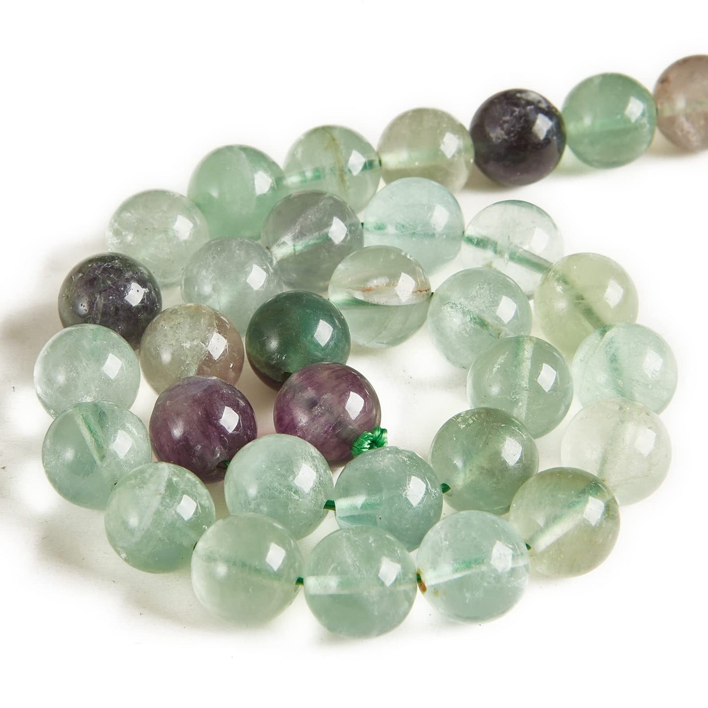 60pcs 6mm Fluorite Beads Natural Gemstone Beads Round Loose Beads for Jewelry Making