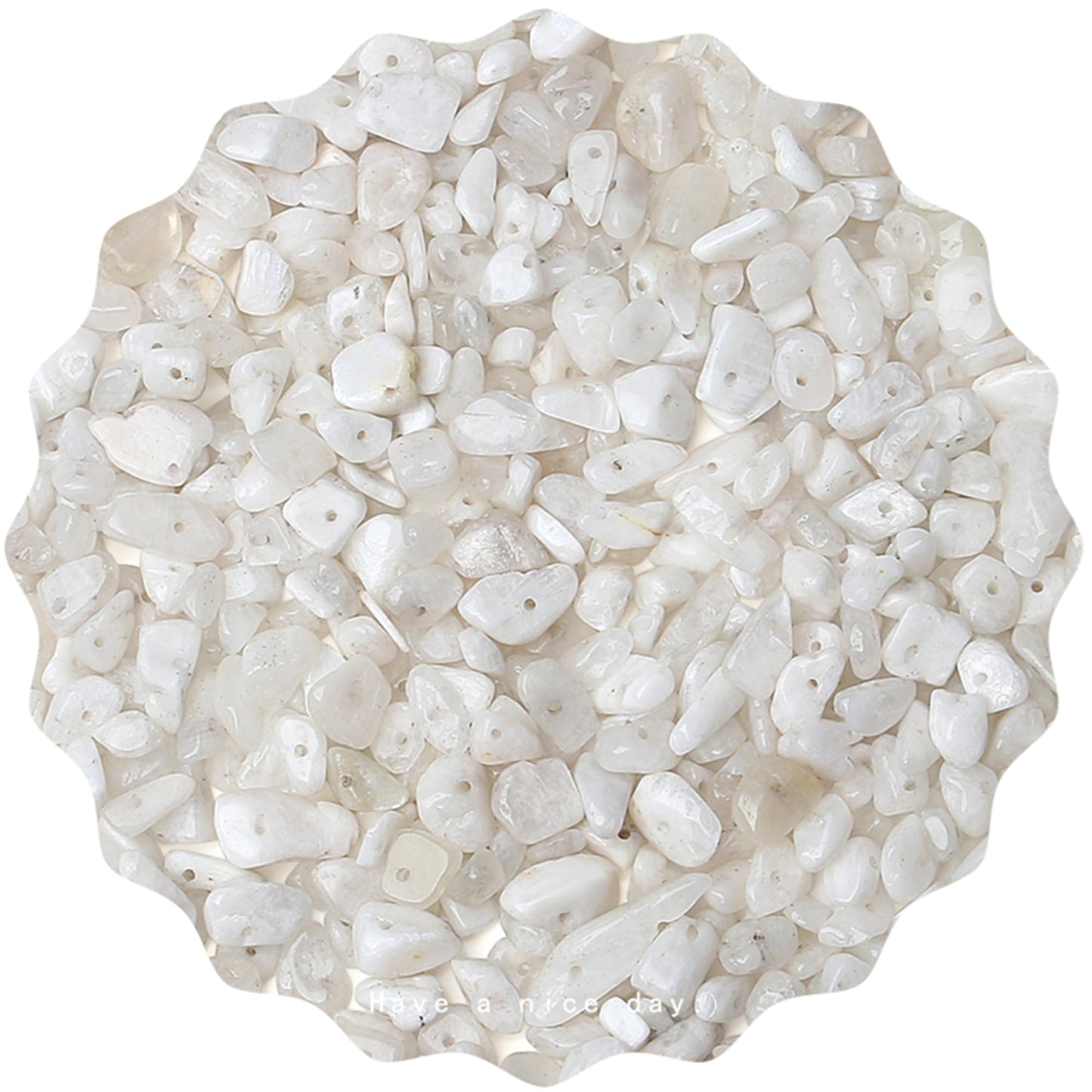 ZHIYUXI 400pcs Moonstone Beads 5-8mm Crystals Gemstones for Bracelet Making Irregular Stone Bead for Jewelry Making Natural Chips Craft 2 Strands