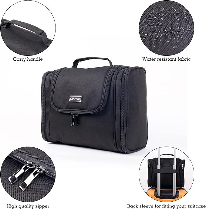 Hanging Toiletry Bag For Women And Men Large Travel Cosmetic Makeup Bags Organizer Water Resistant Shower Bag