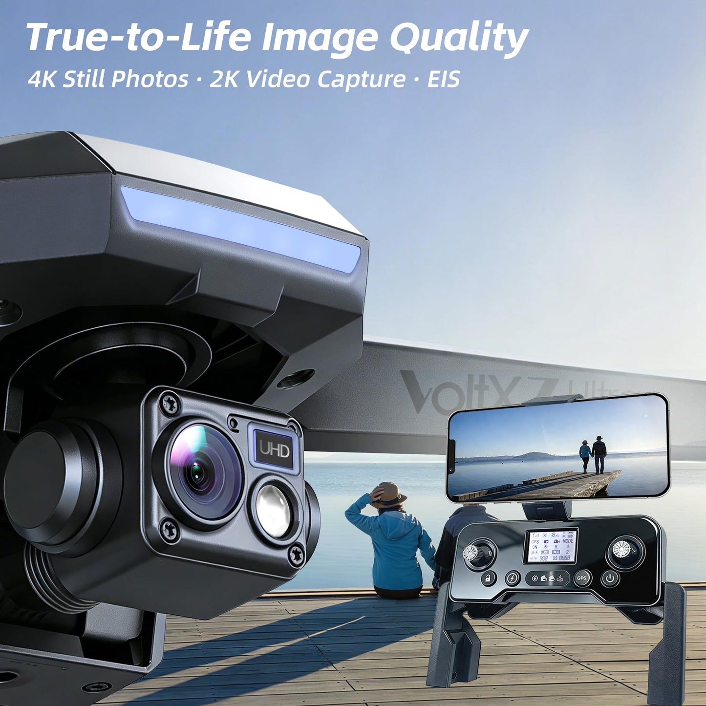 3-Axis Gimbal GPS Drone with 4K Camera, 90 Min Long Flight Time,3280 FT Long Control Range, Auto Return, Follow Me, Brushless Motor, 5G FPV RC Quadcopter for Beginners(Under 249g)