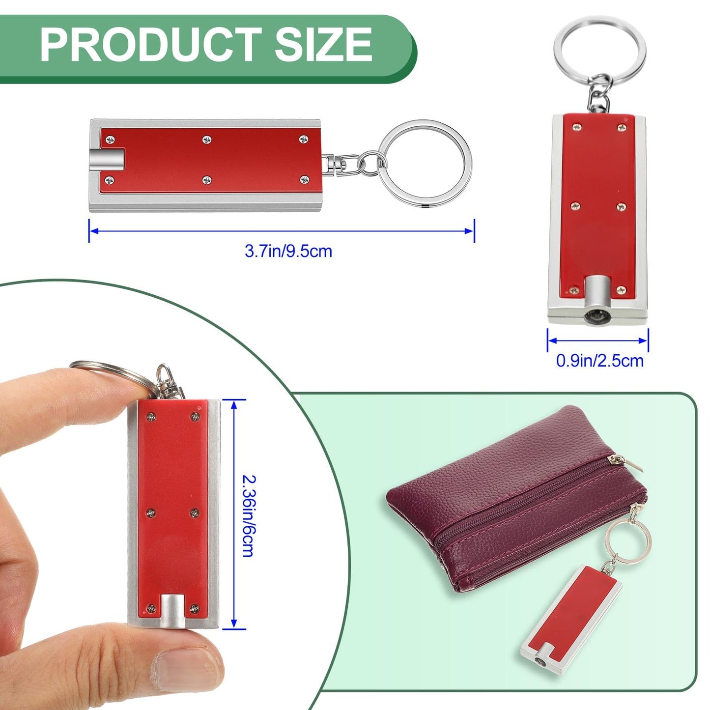 Hicarer 48 Pieces Flashlights Keychain Bulk Mini Powerful LED Keychain Lights Portable Flashlight for Emergency Camping Outdoor Equipment Party Bulk Gifts