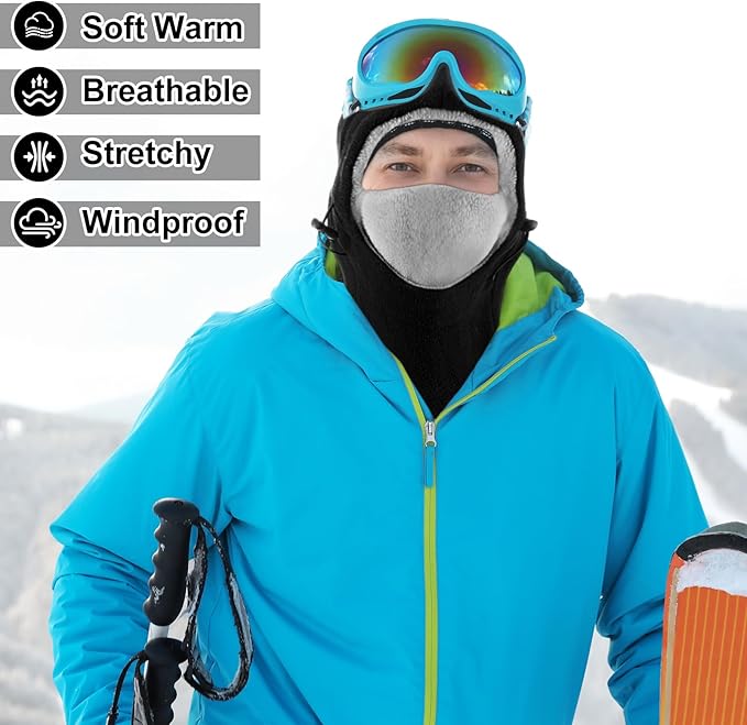 Frienda 8 Pcs Balaclava Ski Mask Men Windproof Warmer Face Covers Adjustable Winter Mask for Men Women