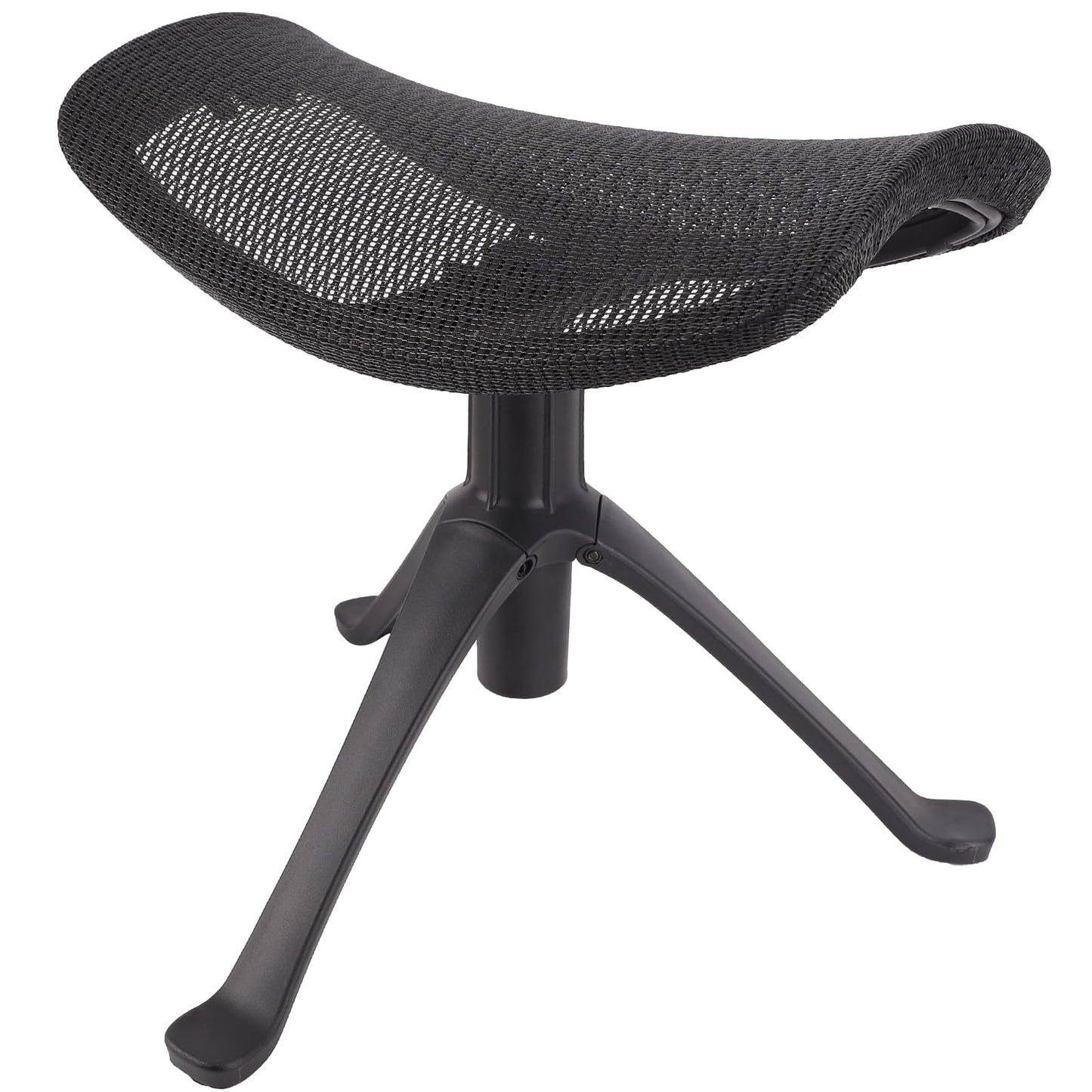 Under Desk Footrest, 2-in-1 Height Adjustable Rotatable Ergonomic Under Desk Foot Rest Ottoman, Rolling Leg Rest Stool with Breathable Mesh and Nylon Frame for Home Office