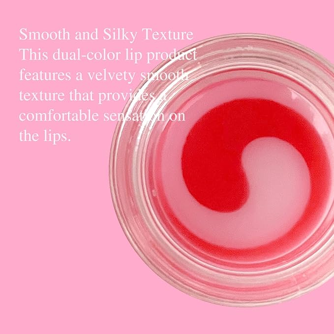 MOND'SUB Dual-Color Watermelon & Cherry Lip Mask - Overnight Dry Damaged Lip Nourishment - Hydrating Care with Fruit Extracts - Moisturizer for Plump, Smooth Lips(Watermelon + Cherry)