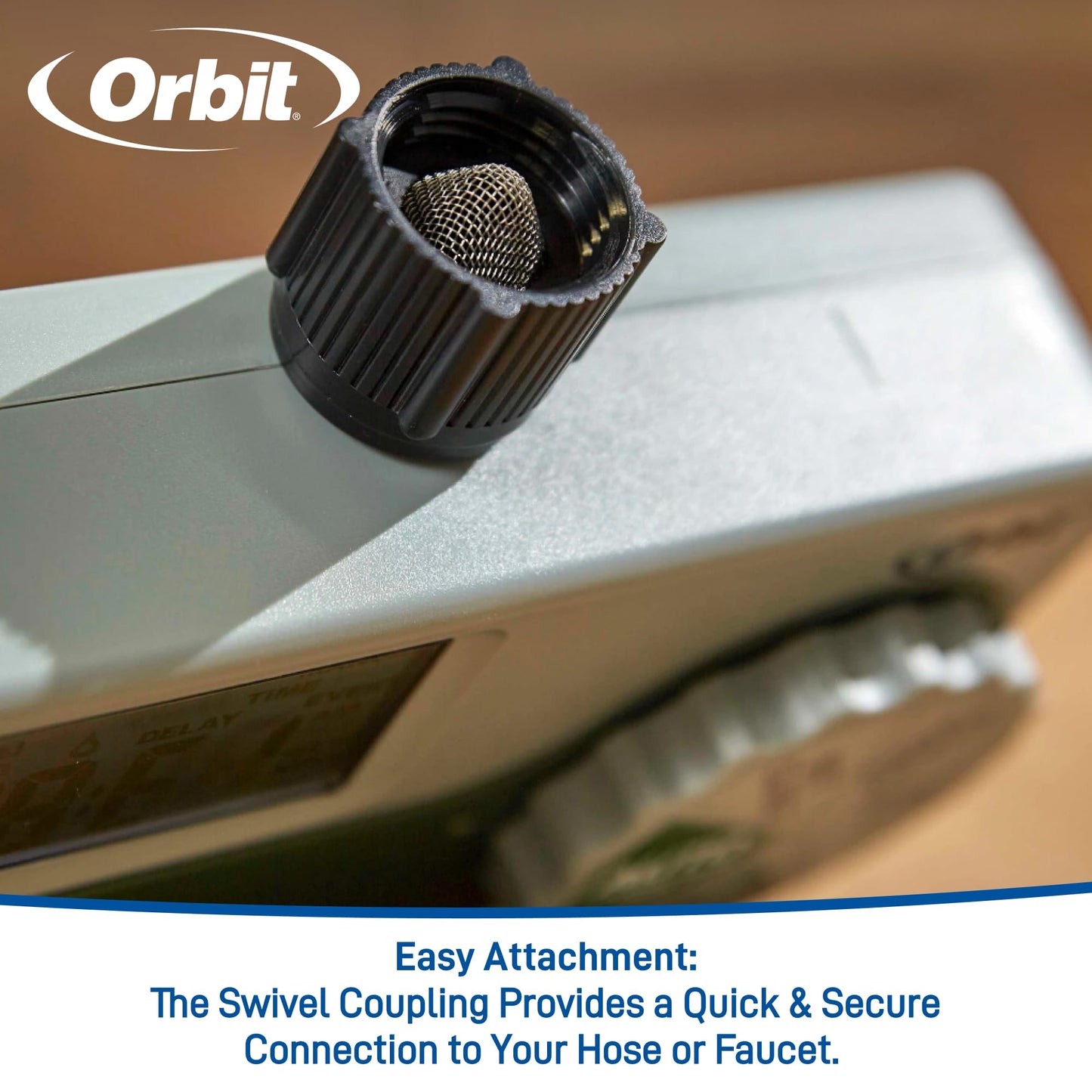 Orbit Programmable Digital Hose Watering Timer - 2 Outlet - Battery Powered - with LCD Screen - Built-in Rain Delay - Water-Resistant - 58910