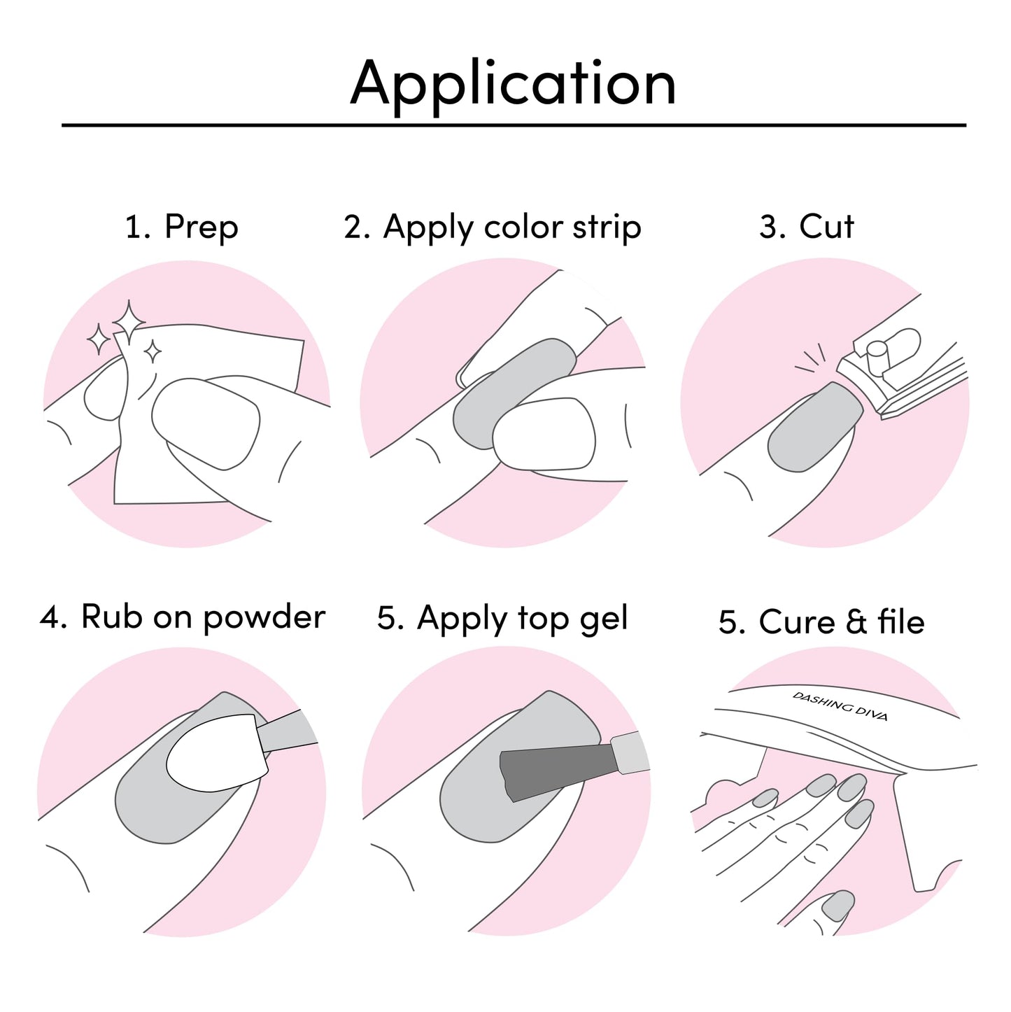 Dashing Diva Chromagic Gel Nail Strips - Glow to the Moon - Easy UV Free, Chip Resistant, Long Lasting Gel Nail Stickers and Chrome Powder