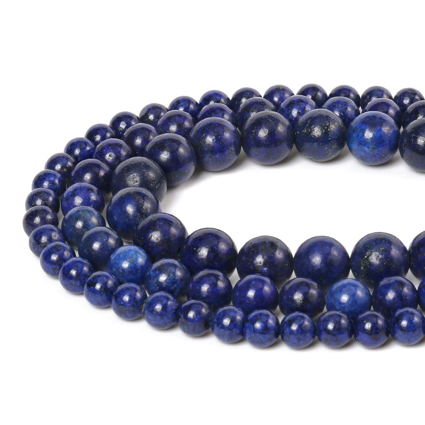 About 45pcs 8mm Stone Beads Lapis Lazuli Beads Crystal Gemstone for Jewelry Making, DIY Bracelet Necklace Blue Beads