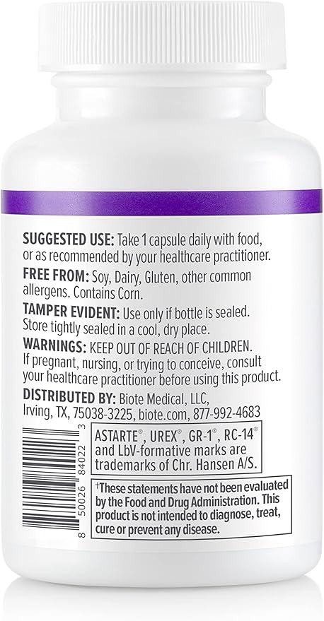 Biote Nutraceuticals - vH Balance - Vaginal Health + Microbiome Support (30 Capsules)