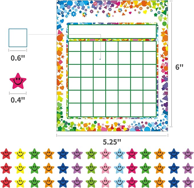 REGELETO 80 Pack Incentive Reward Chart for Classroom Home Behavior for Kids Students with 2400 Pieces Star Stickers