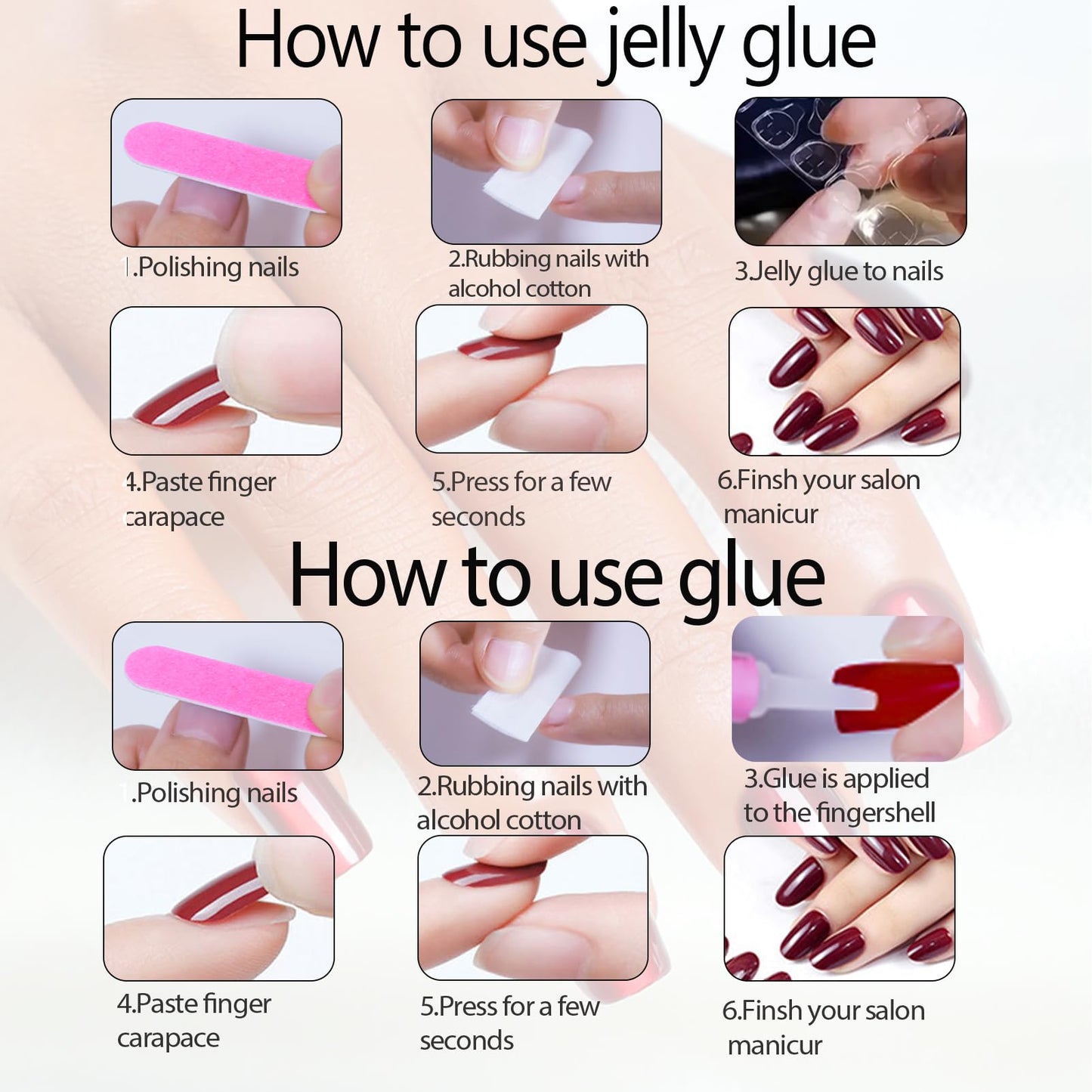 Hrnsnails Almond Press On Nails, Glue On Nails Short Fake Nails Red French Tip Nails with Golden Lines Designs, Acrylic Nails Press On Gel False Nails,Artificial Nails Stick On Nails for Women