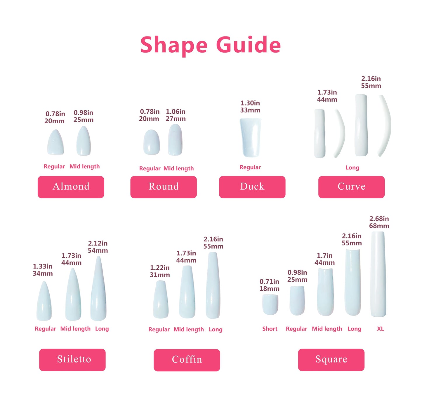 LOVFUL Press on Nails Verona Handmade Curve | Handmade with Full Covered Crystals | Reusable Fake Nails | Square Mid length 1.7in | H186-M