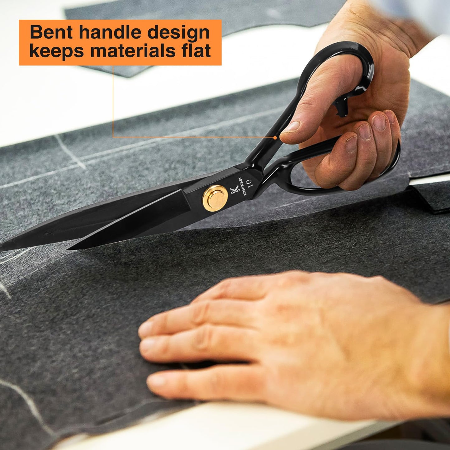 Professional Tailor Scissors 9 Inch - Fabric Scissors Heavy Duty, Sharp Sewing Shears for Cutting Fabric, Leather, Home, Office, Artists, Dressmakers
