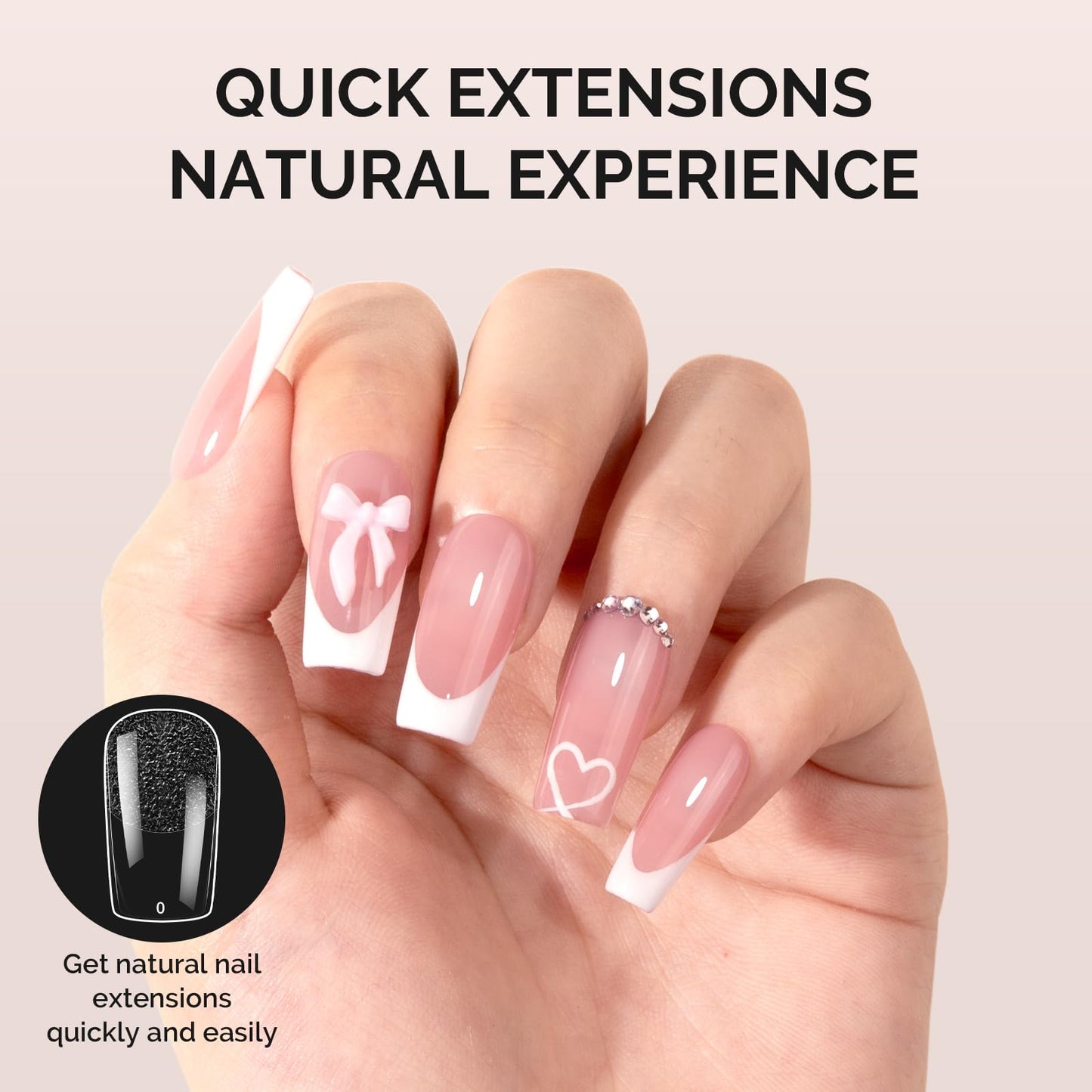 MelodySusie Medium Square X Nail Tips- 600Pcs 15 Sizes Clear Acrylic, Half Matte Full Cover Press on Nails for DIY Extension & Salon Use, Pre-Shaped for Long-Lasting Manicure