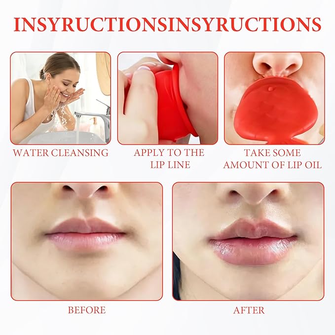 Lip Plumper Device for Fuller Lips - 1pc Cute Fish Mouth Shaped Silicone Lip Plumping Tool Sexy Lip Mouth