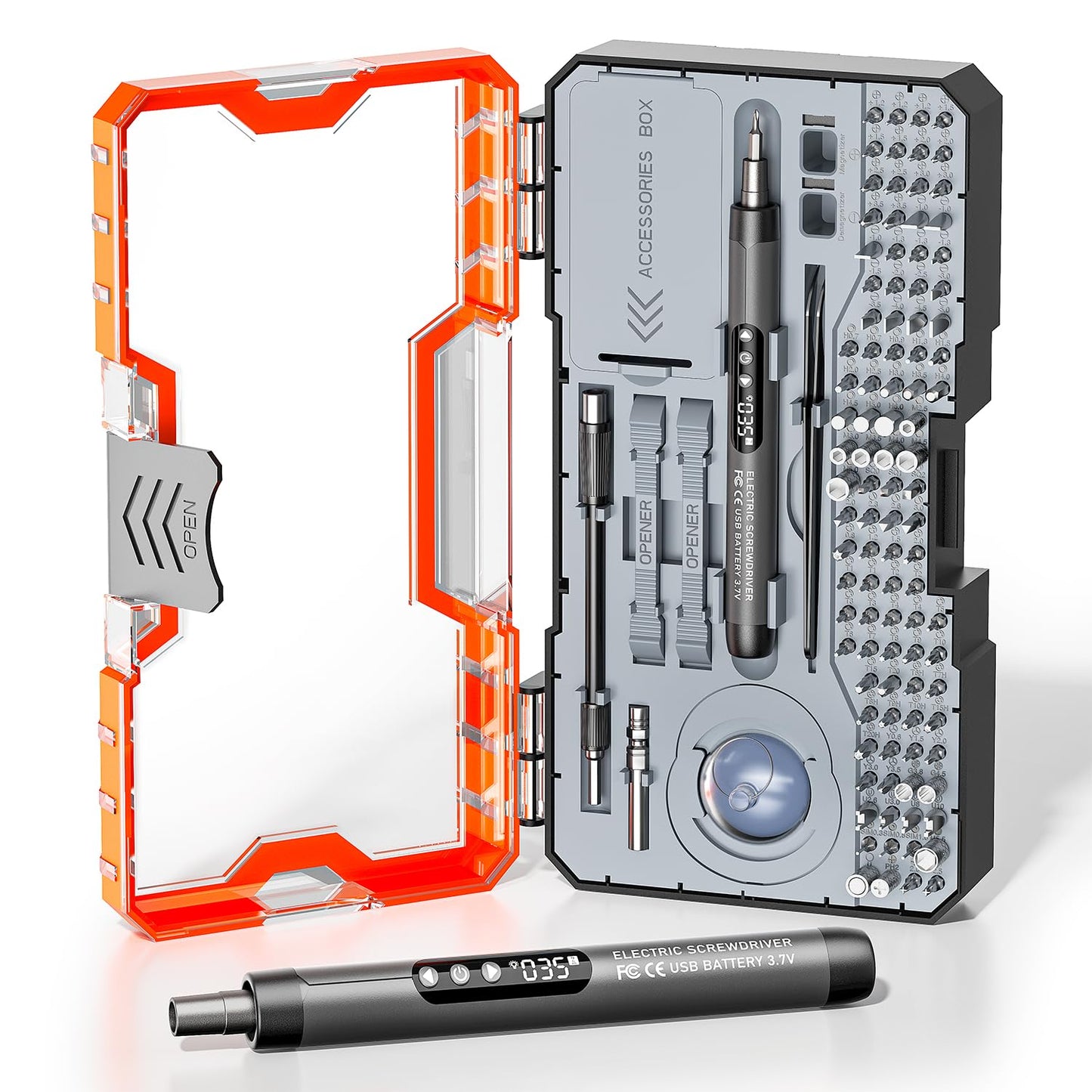 ANVANNA 120-IN-1 Mini Electric Screwdriver Set is a comprehensive electric precision tool kit designed for electronics repair and assembly tasks