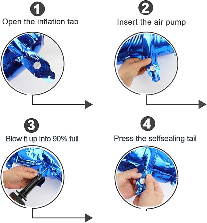 Metallic Blue Number 9 Balloon 40 Inch, 9th Birthday Party Decorations for Children, Giant 9 Foil Balloon for Party Supplies