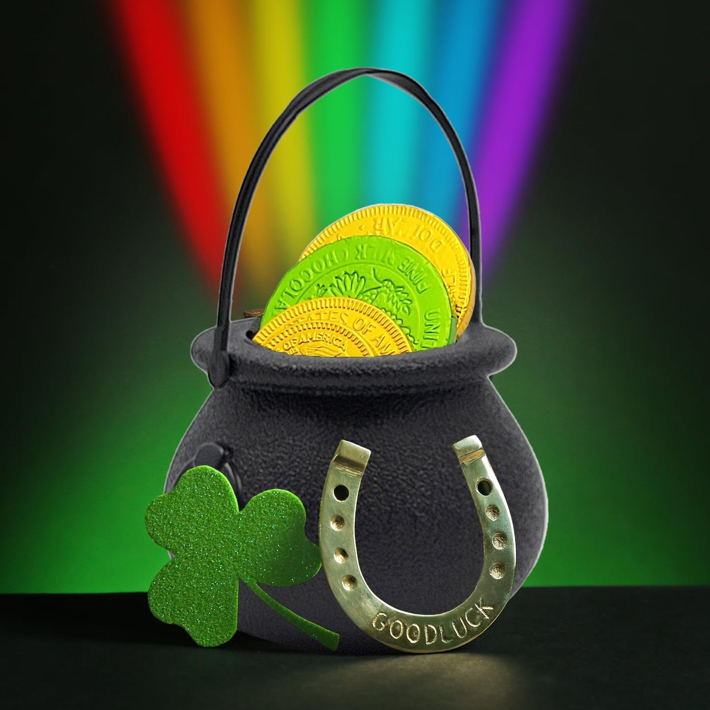 Black Candy Cauldron Kettles, Party Decoration Supplies, St. Patrick's 3" Inches (12-Pack) Witch Cauldron, Candy Bucket, Cauldron Pot