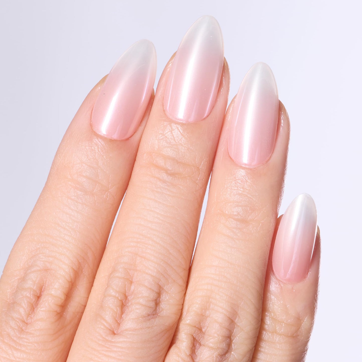 Dashing Diva Nailbliss Glazed Donut Gel Manicure Set - Rosewater Glaze - Salon Quality, Easy to Apply and Chip Resistant - Contains 30 Medium Length, Almond Shaped, Glue On Gel Nails