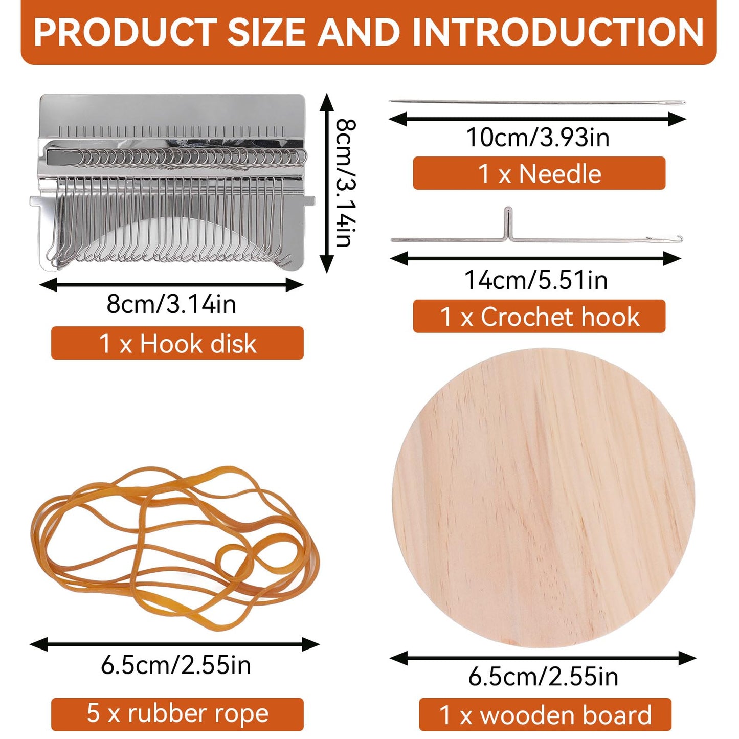 Small Weaving Loom, 28 Pins Darning Loom Mini Loom Machine Wooden Weaving Loom Kit Arts Darning Tool for Mending Jeans Socks Clothes