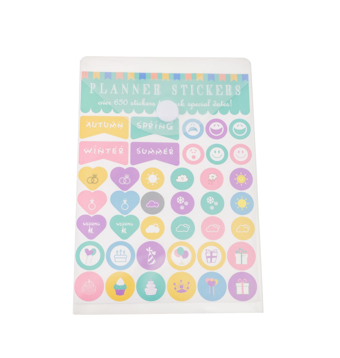 YESSART 6’’ x 9’’ Vertical Clear Plastic Envelopes Receipt Stickers File Storage 40 Pack Hook Loop Closure