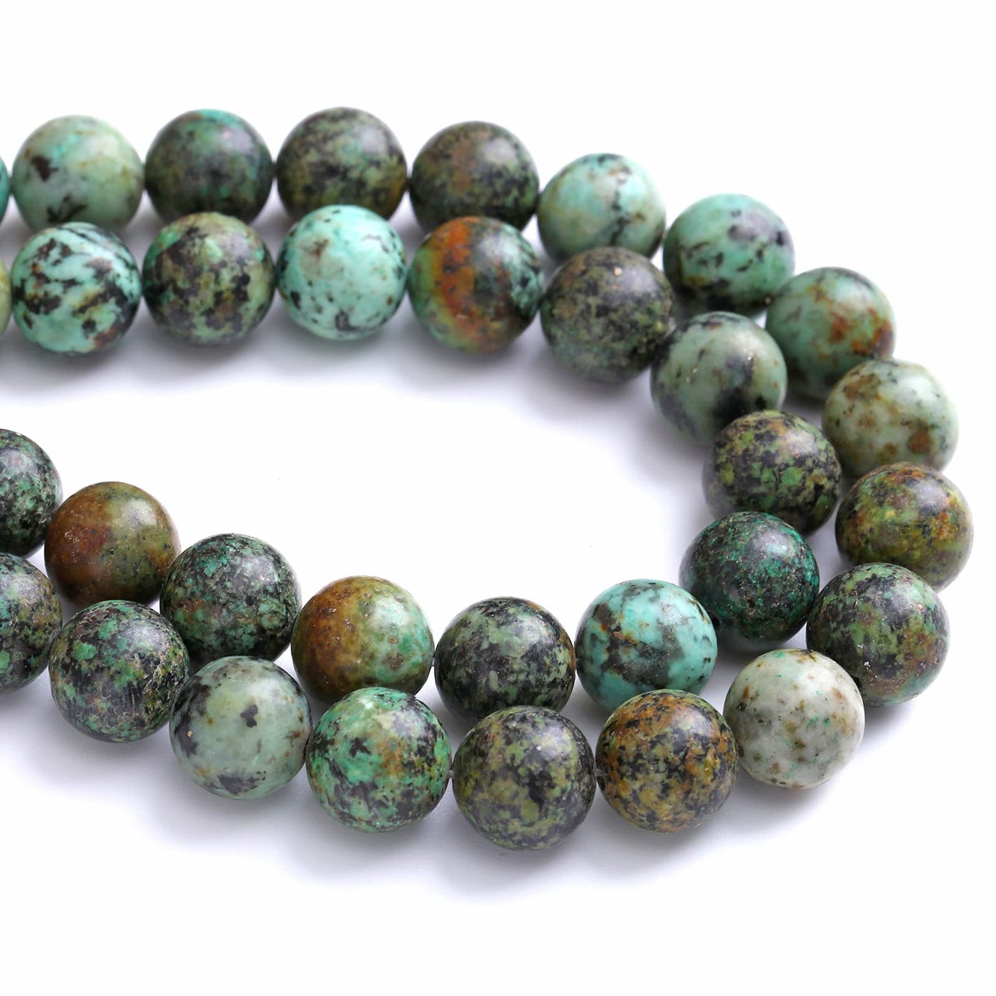 4MM 88PCS Natural Stone Green African Turquoise Spacer Loose Beads for Jewelry Making DIY Bracelet Necklace