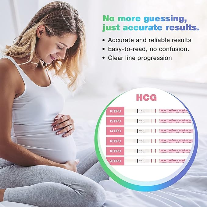 Easy@Home Ovulation & Pregnancy Test Strips Kit: 25 Ovulation Tests 10 Pregnancy Tests & 35 Large Urine Cups - Powered by Premom Ovulation APP | 25LH + 10HCG + 35 Urine Cups