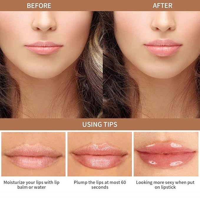 Lip augmenter for women, 2025 New Lip Plumper Device Manual Lip Plumping Tool Self-Suction Natural Fuller Lips, Lip Plumping Devices (2pcs)