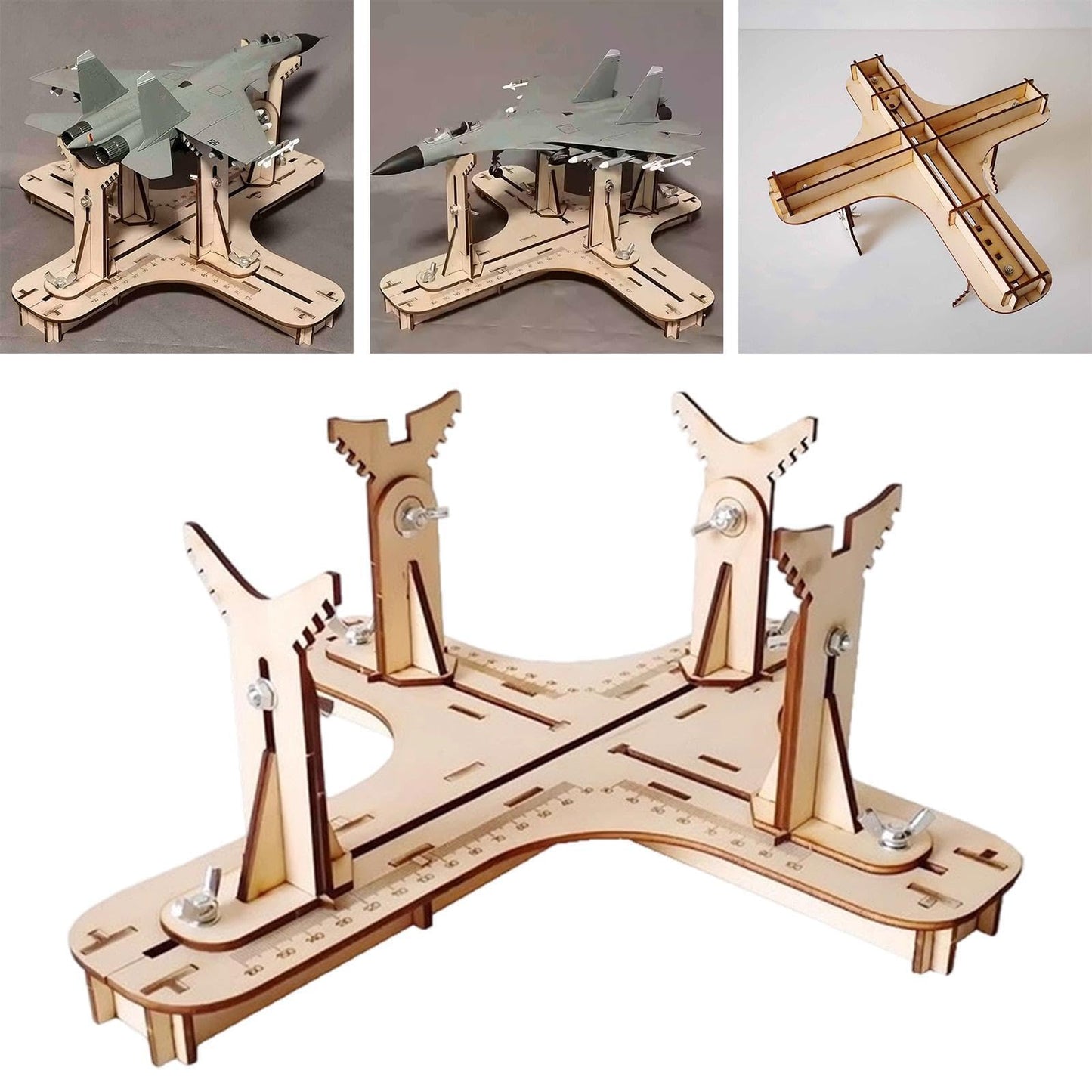 Luwecf Auxiliary Model Airplane Display Tool Professional Sturdy Aircraft Model Plane Painted Stand for Hobby Building, 32cmx30cmx12cm